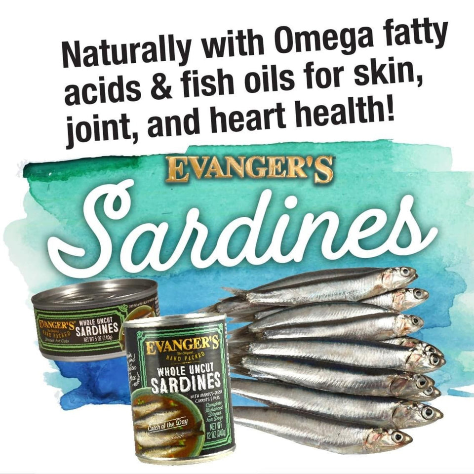 Evanger's Hand Packed Wet Cat Food Whole Uncut Sardines 5.5 oz 24 ct, view 3