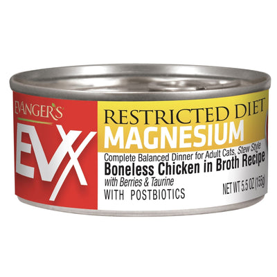 Evanger's EVx Restricted Diet Magnesium Cat Food Boneless Chicken in Broth 5oz. (Case of 24)
