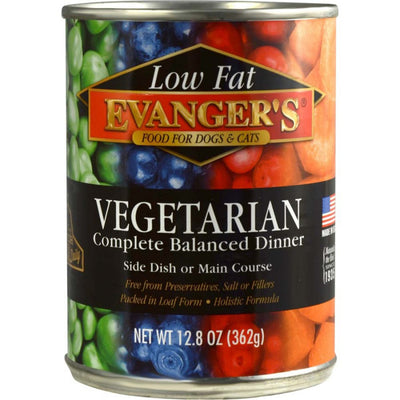 Evanger's Super Premium Wet Dog & Cat Wet Dog Food Vegetarian, 12.8 oz each, Case of 12
