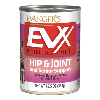 Evanger's EVx Restricted Diet Hip & Joint and Senior Support Wet Dog