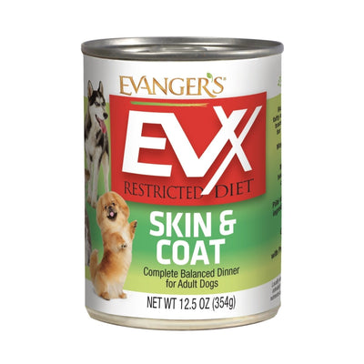 Evanger's EVx Restricted Diet Skin & Coat Wet Dog Food 12.5 oz