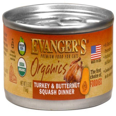 Turkey with Butternut Squash Dinner can label showing roasted turkey and squash graphic