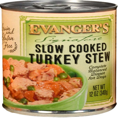 Evanger's Signature Series Wet Dog Food Slow Cooked Turkey Stew 12 oz