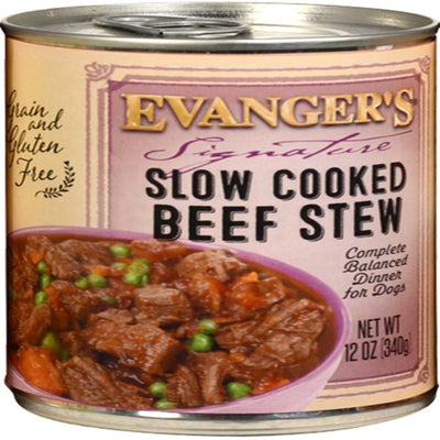 Evanger's Signature Series Wet Dog Food Slow Cooked Beef Stew 12 oz 12