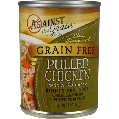 Against the Grain Hand Pulled Adult Wet Dog Food Chicken, 12 oz