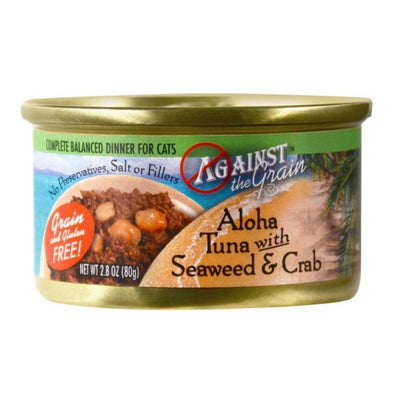 Against the Grain Aloha Tuna With Seaweed & Crab Dinner Wet Cat Food 2.8 oz. 24 ct - Pets Perfect