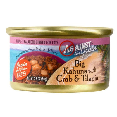 Against the Grain Big Kahuna With Crab & Tilapia Dinner Wet Cat Food 2.8 oz. 24 ct - Pets Perfect