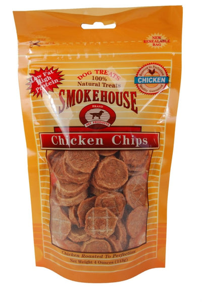 Smokehouse Chicken Chips Dog Treat Small, 4 oz - Pets Perfect