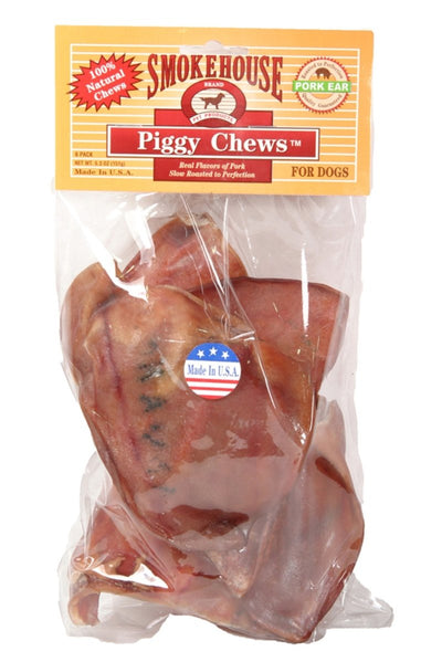 Smokehouse USA Made Natural Pig Ears Dog Chew 6 ct - Pets Perfect