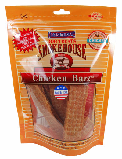 Smokehouse USA Made Chicken Barz Dog Treat, 8 oz
