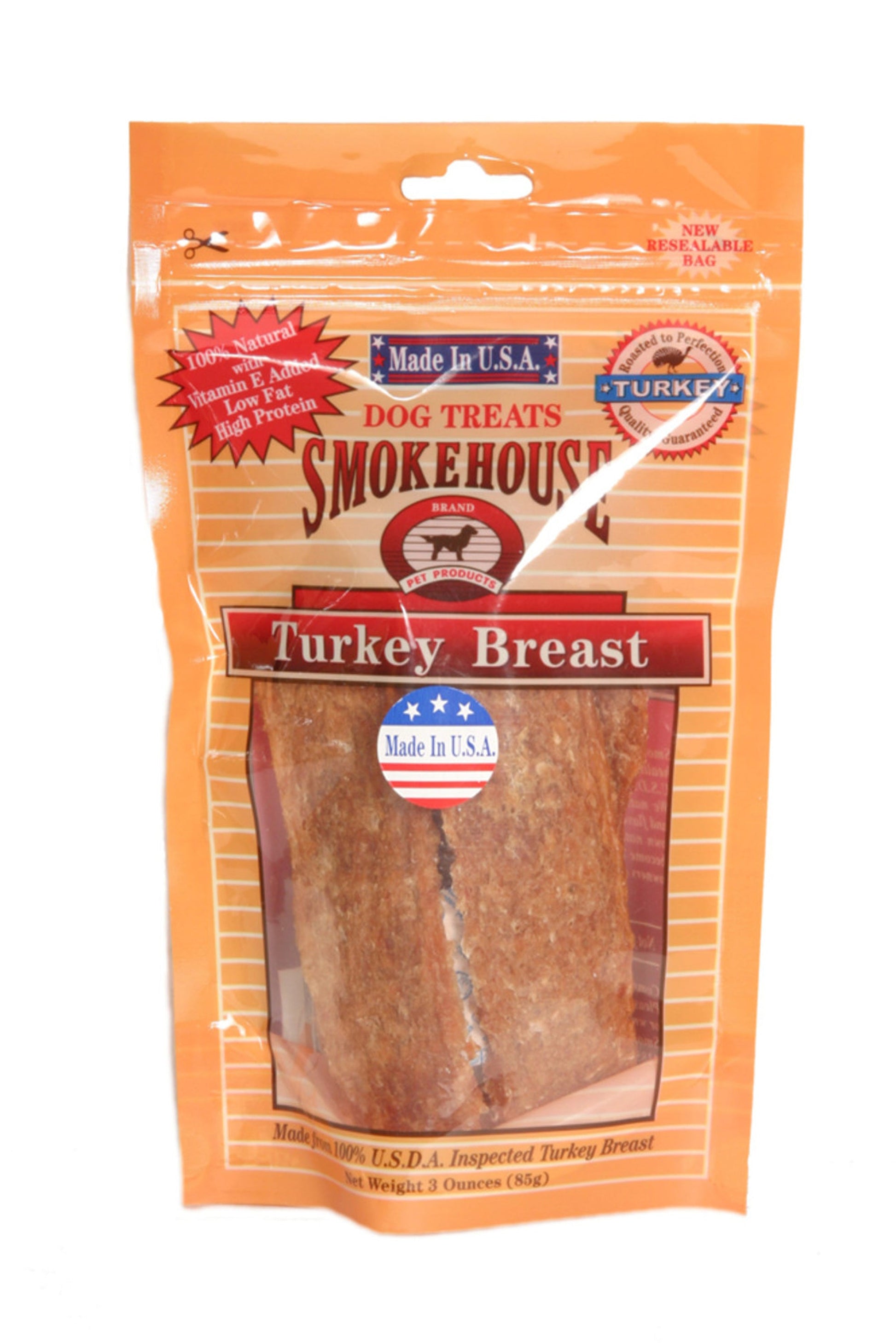 Smokehouse USA Made Turkey Breast Dog Treat, 3 oz