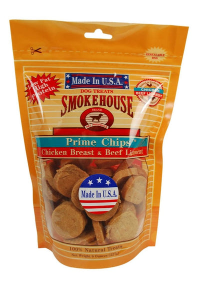 Smokehouse USA Made Prime Chips Dog Treat Chicken & Turkey, 16 oz - Pets Perfect