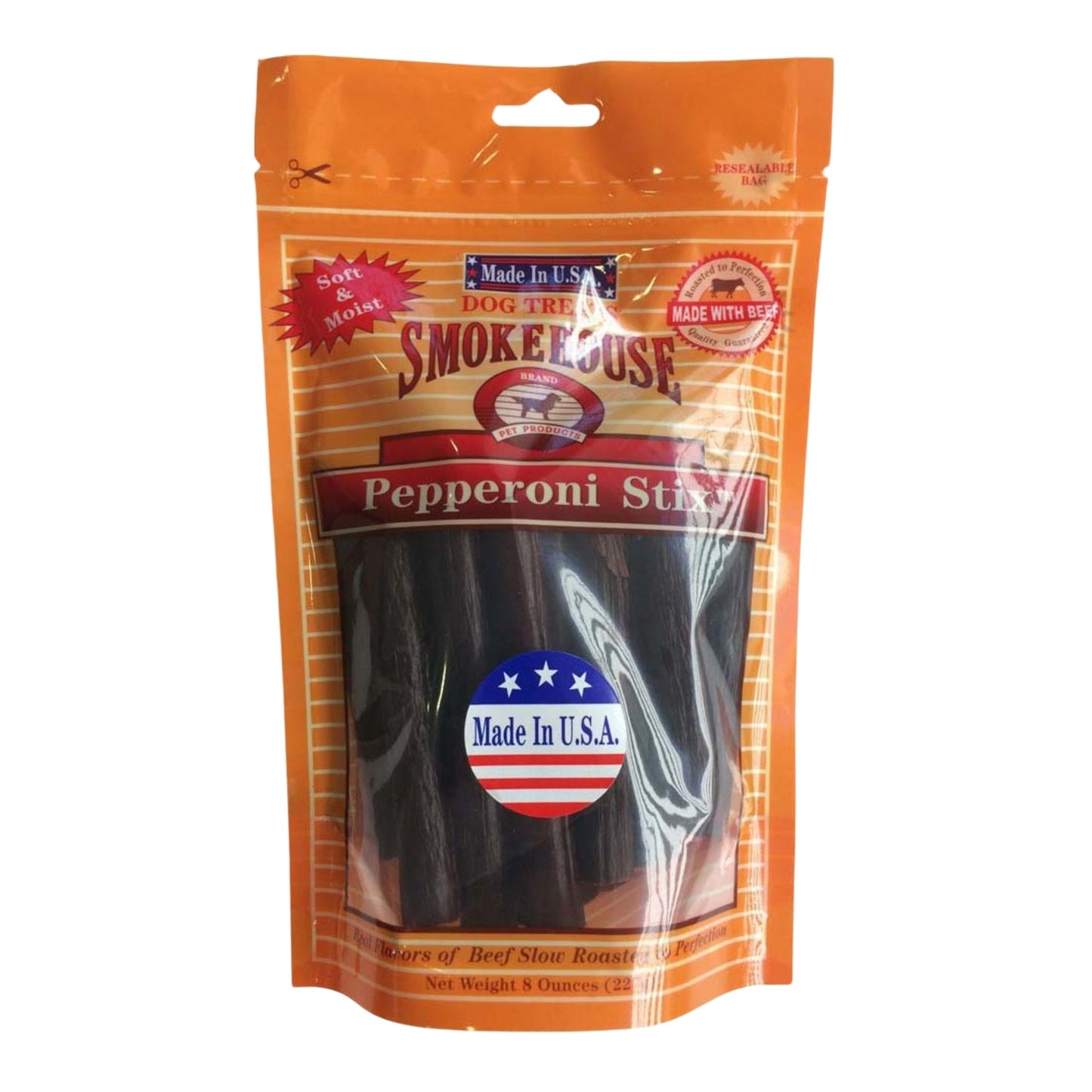 Smokehouse USA Made Pepperoni Stix Dog Treats, 8 oz
