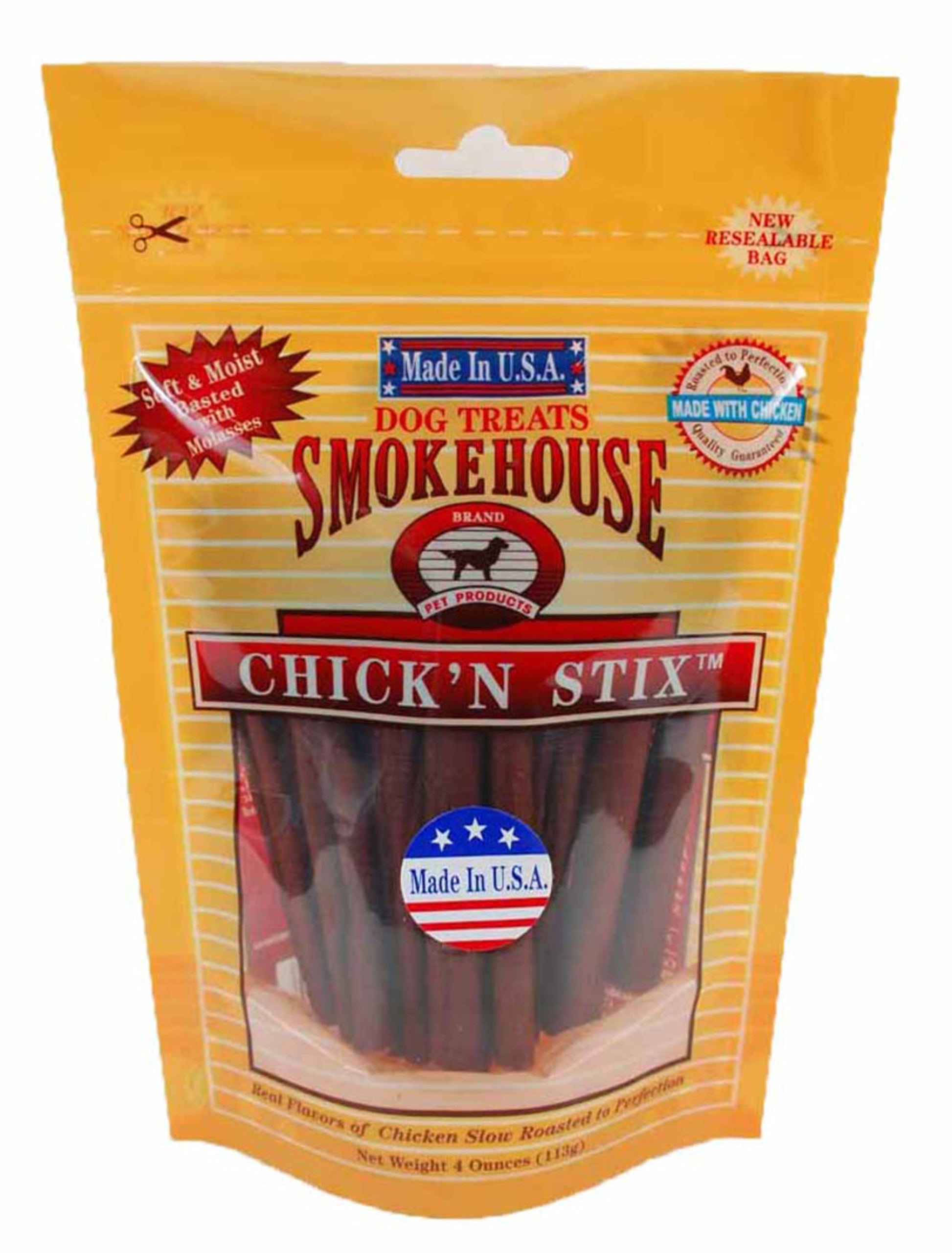 Smokehouse USA Made Chicken Stix Dog Treats, 4 oz