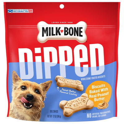Milk-Bone Dipped Dog Treats Peanut Butter 12 oz
