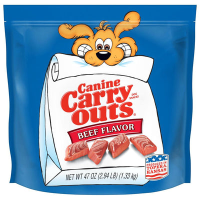 Canine Carry Outs Beef Flavor Dog Treats, 47 oz