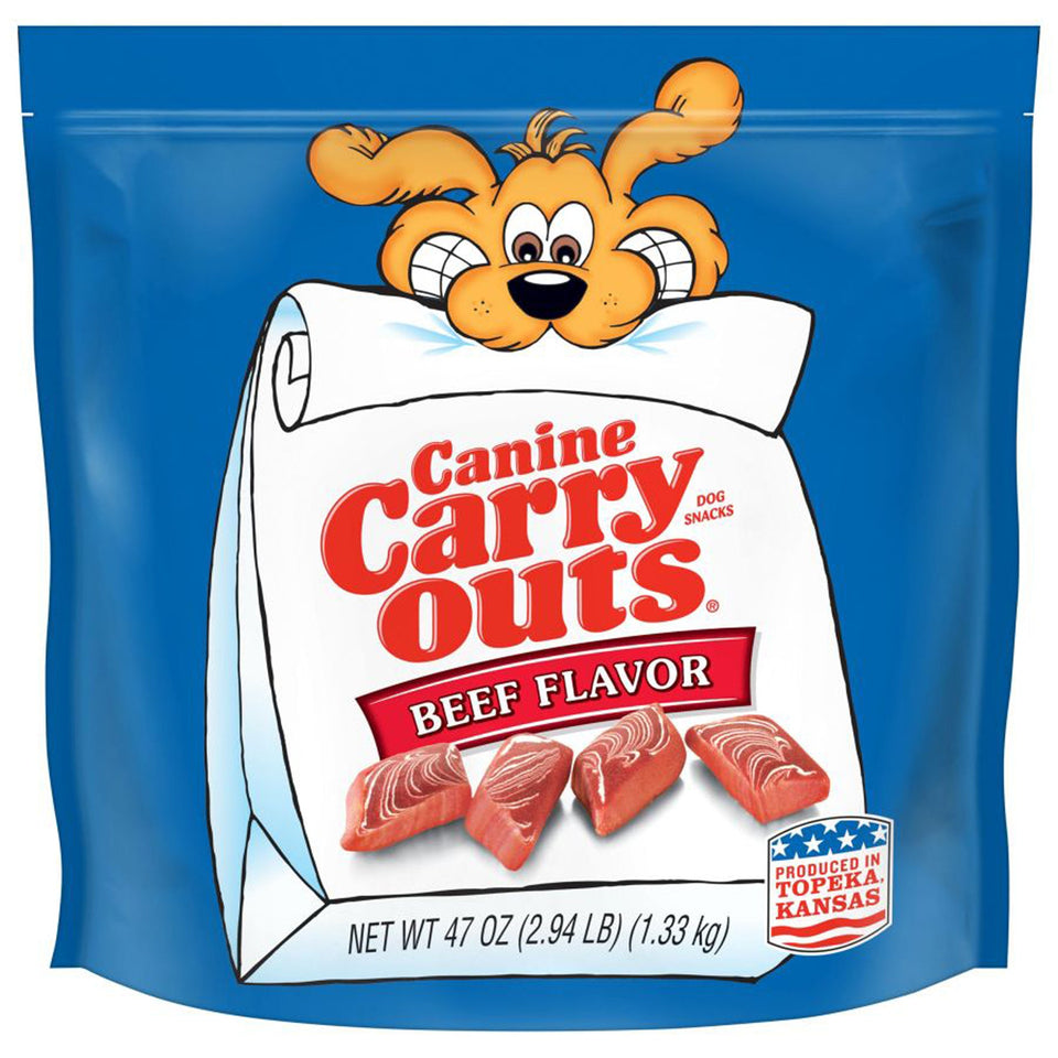 Canine Carry Outs Beef Flavor Dog Treats, 47 oz