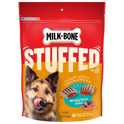 Milk-Bone Stuffed Dog Treats Bacon & Beef 30 oz - Pets Perfect