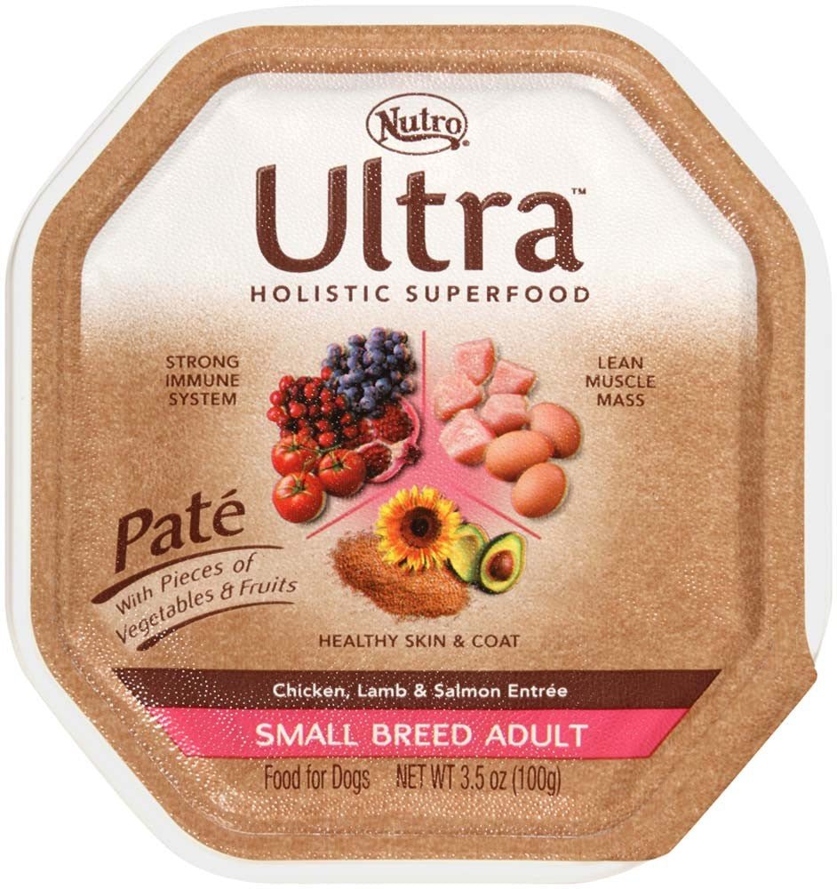 Nutro Products Ultra Grain-Free Paté Adult Wet Dog Food Trio of Proteins from Chicken, Lamb & Whitefish Paté with Superfoods, 3.5 oz 24 ct - Pets Perfect