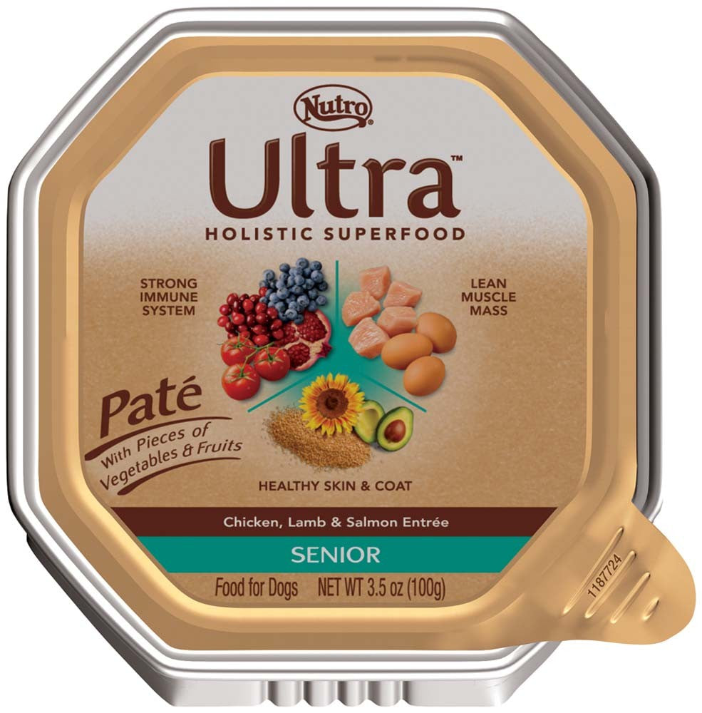 Nutro Ultra GF Paté Senior Wet Dog Food Trio of Proteins from Chicken