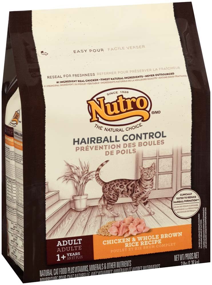 Nutro Wholesome Essentials Hairball Control Adult Dry Cat Food, 3 lb