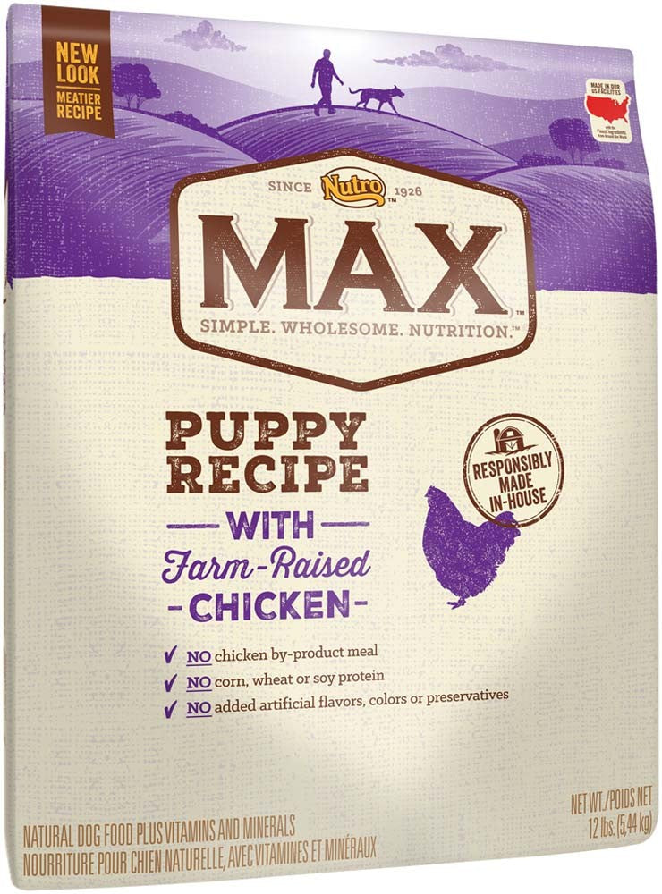 Nutro Products Max Puppy Dry Dog Food Farm-Raised Chicken 12 lb