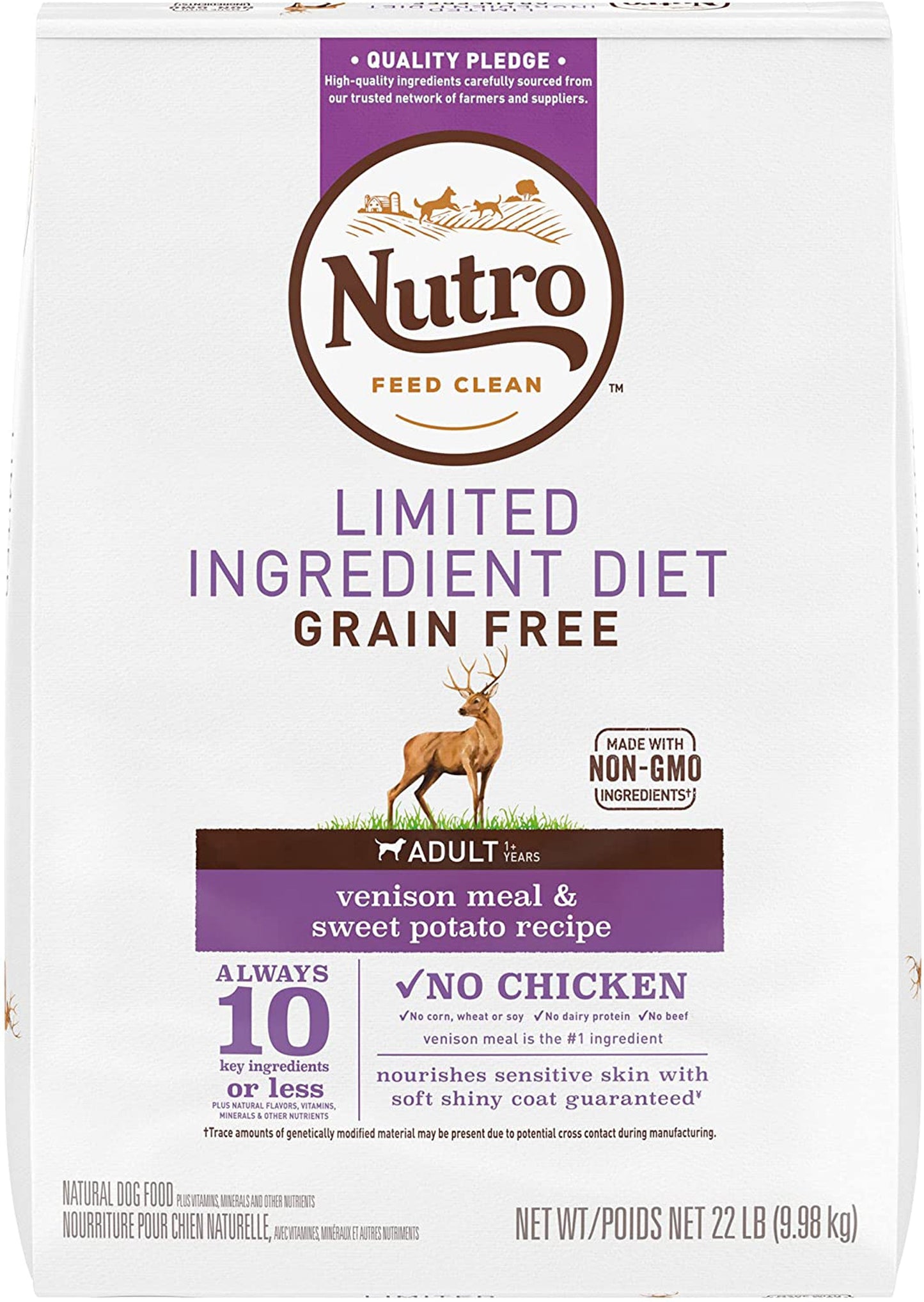 Nutro Limited Ingredient Diet Adult Dry Dog Food Venison & Sweet