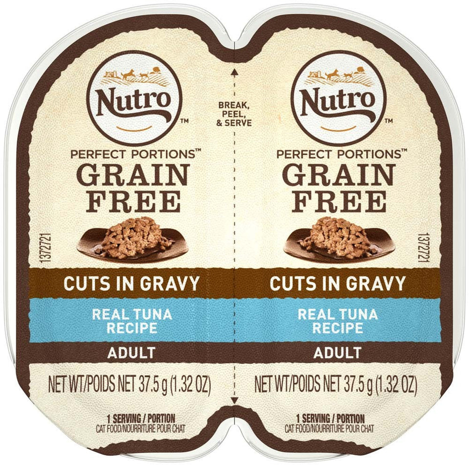 Nutro Perfect Portions GF Cuts in Gravy Adult Wet Cat Food Tuna 2.6 oz