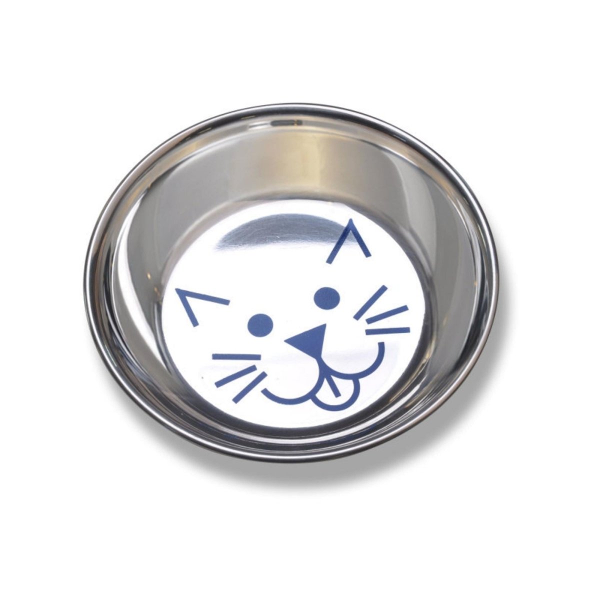Van Ness Plastics Decorated Stainless Steel Saucer Cat Dish 1ea/8oz. - Pets Perfect
