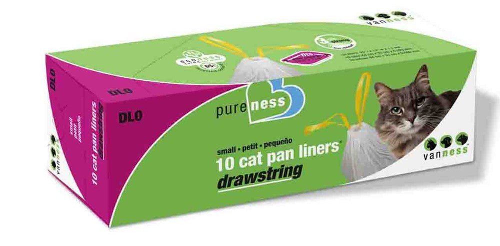 Van Ness Plastics Drawstring Cat Pan Liner White 1ea/SM, 10 ct - Pets Perfect