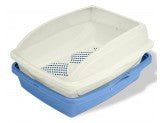 Van Ness Plastics Framed Sifting Cat Litter Pan White|Blue, One Size/1ea - Pets Perfect