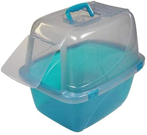 Van Ness Plastics Translucent Enclosed Cat Litter Box Blue 1ea/LG - Pets Perfect
