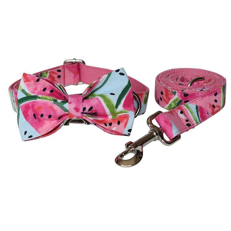 Nature - Inspired Floral Dog Collar and Leash Set - Handmade Nylon with Eco - Friendly Buckle - Pets Perfect