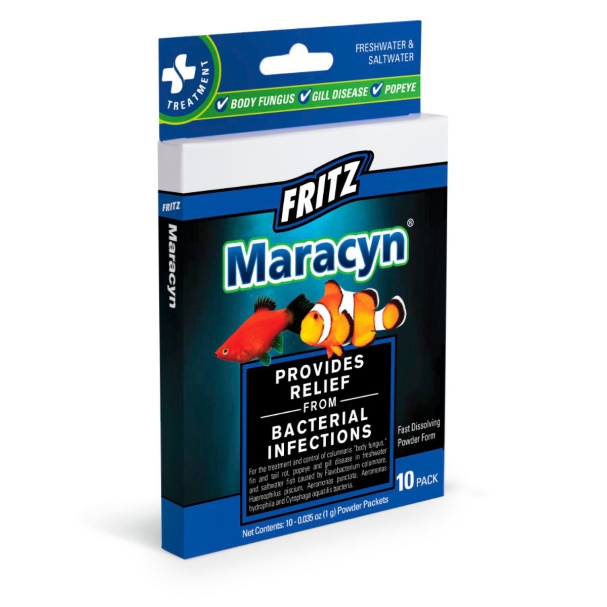 Fritz Maracyn Freshwater & Saltwater Treatment 1ea/10 ct - Pets Perfect