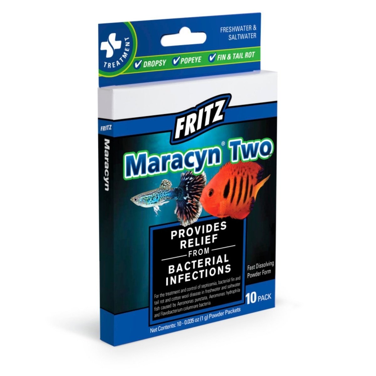 Fritz Maracyn Two Freshwater & Saltwater Treatment 1ea/10 ct - Pets Perfect