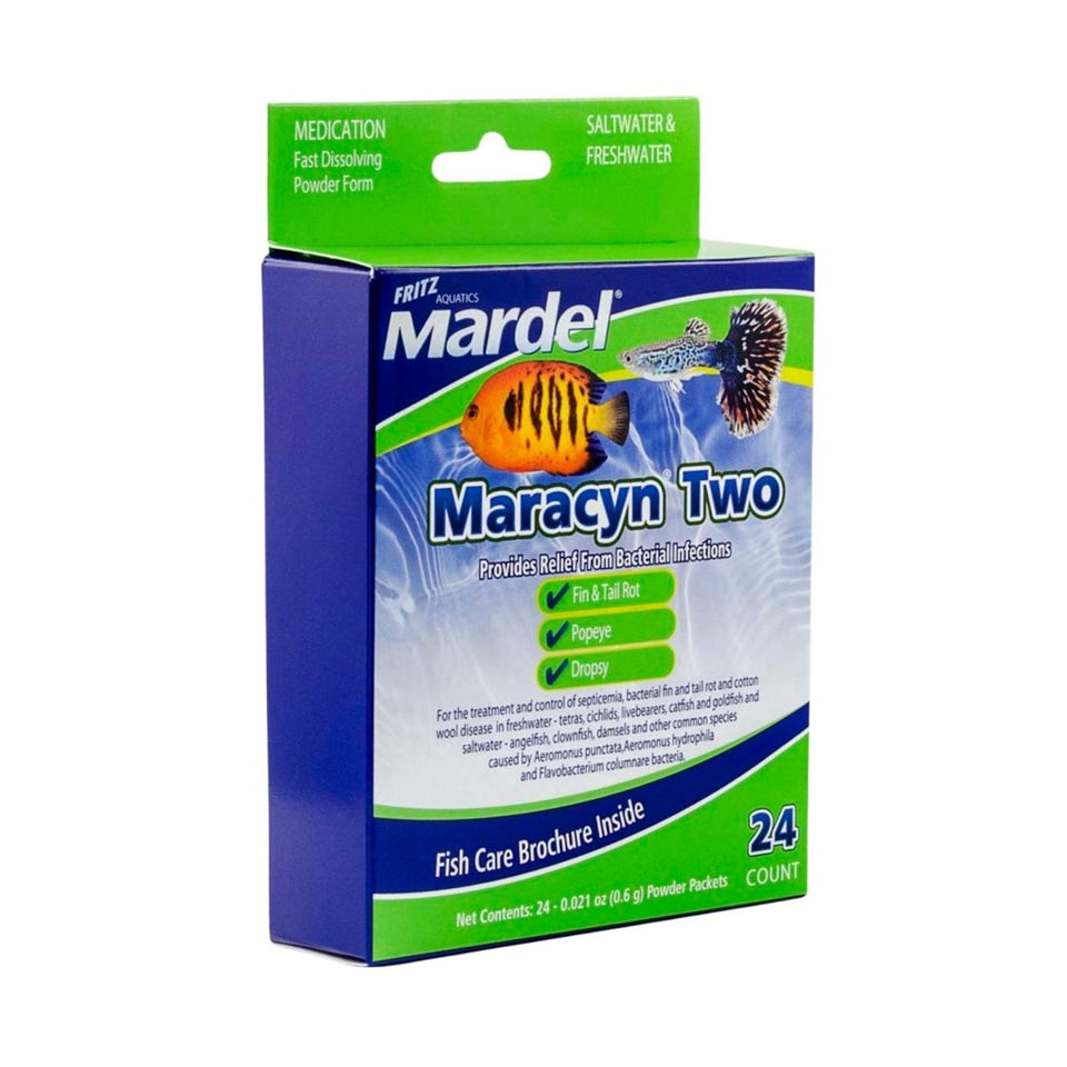 Mardel Maracyn 2 Antibacterial Medication, 0.021 oz, 24 ct