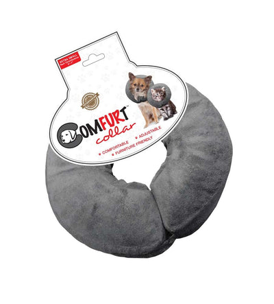 Arlee Poly Filled Adjustable E-Dog Collar Charcoal X-Small
