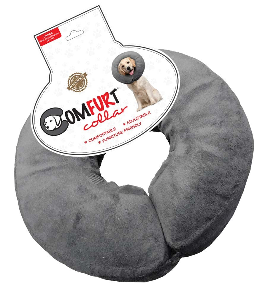 Arlee Pet Products Poly Filled Adjustable E-Dog Collar Charcoal Large