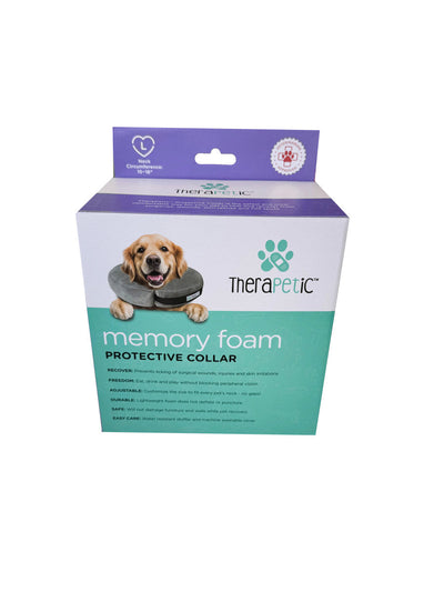 Arlee Memory Foam Protective Dog Collar Charcoal, 15 - 18 in
