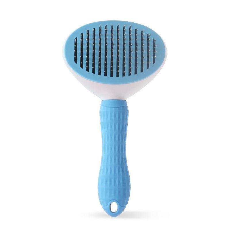 Dog Hugs Cat Self - Cleaning Cat Grooming Comb - Stainless Steel Fine Needle Comb for Cats - Pets Perfect
