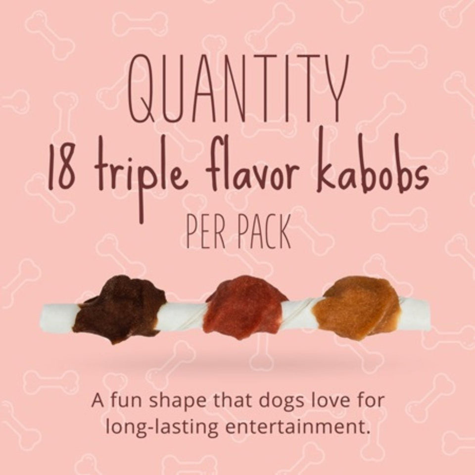 Better Belly - Triple Flavor Rawhide Kabobs Salmon Venison Lamb Dog, view 4