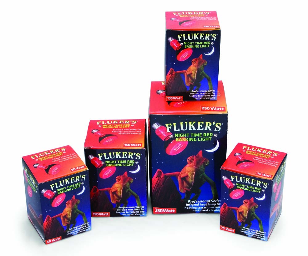 Fluker's Nighttime Red Reptile Basking Spotlight - Infrared Heat Lamp, 75W