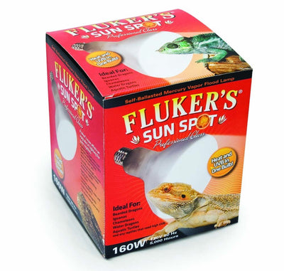 Fluker's Sun Spot Mercury Vapor Bulb, White, 160W