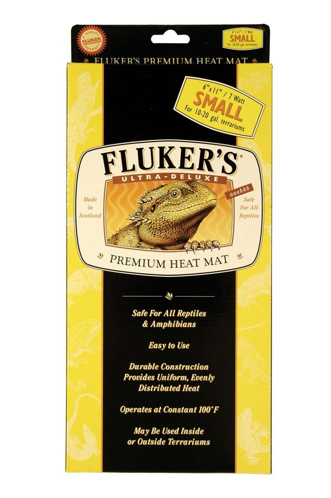Fluker's Ultra-Deluxe Premium Heat Mat for Reptiles, 6 in x 11 in Small