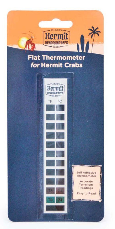 Flukers Hermit Crab Flat Thermometer White