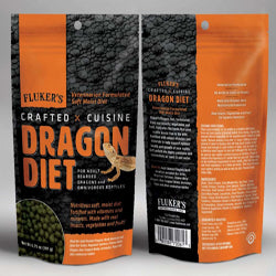 Fluker's Crafted Cuisine Adult Bearded Dragon Diet - Veterinarian Formulated Dry Food with Real Insects, Vegetables and Fruit, 6.75 oz