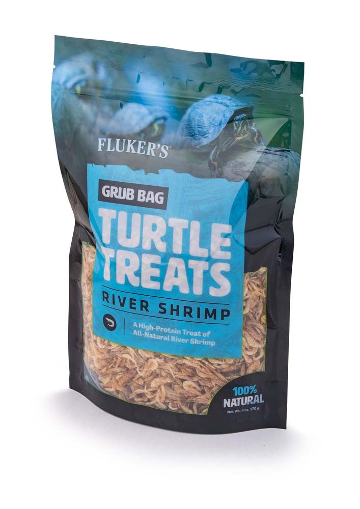 Fluker's Grub Bag Turtle Treat River Shrimp Dry Food, 6 oz