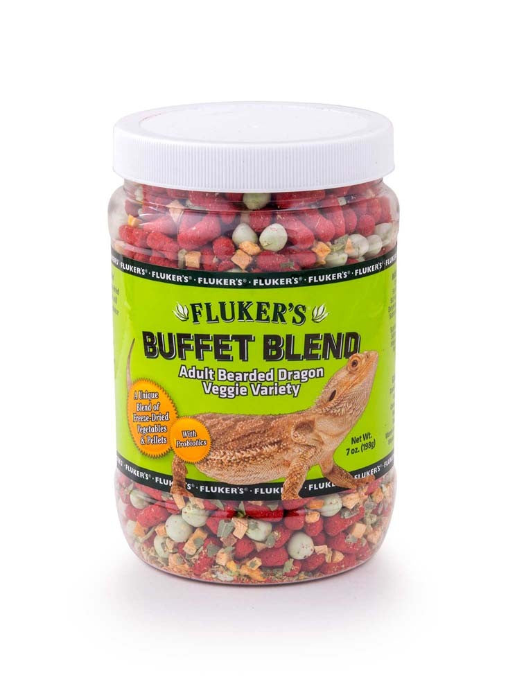 Fluker's Buffet Blend Adult Bearded Dragon Veggie Variety Freeze-Dried Food, 7 oz