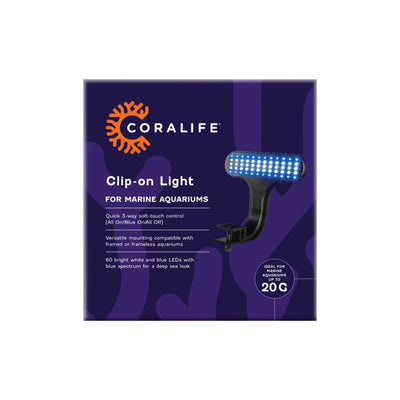 Coralife Clip-On Marine Aquarium LED Light Fixture 1ea