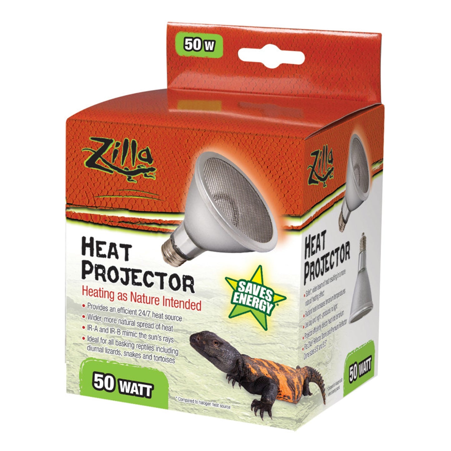 Zilla Heat Projector 50W Infrared Reptile Heat Lamp